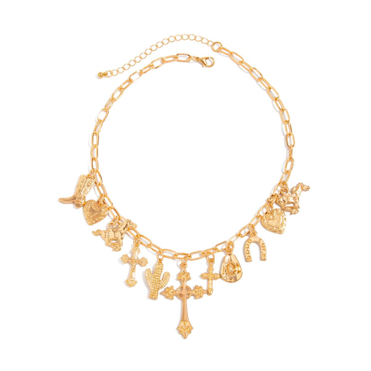 

Винтажный чокер с подвеской в виде сердца и креста для женщин, готический, регулируемый, цепочка на ключицу, ожерелье, ювелирный подарок