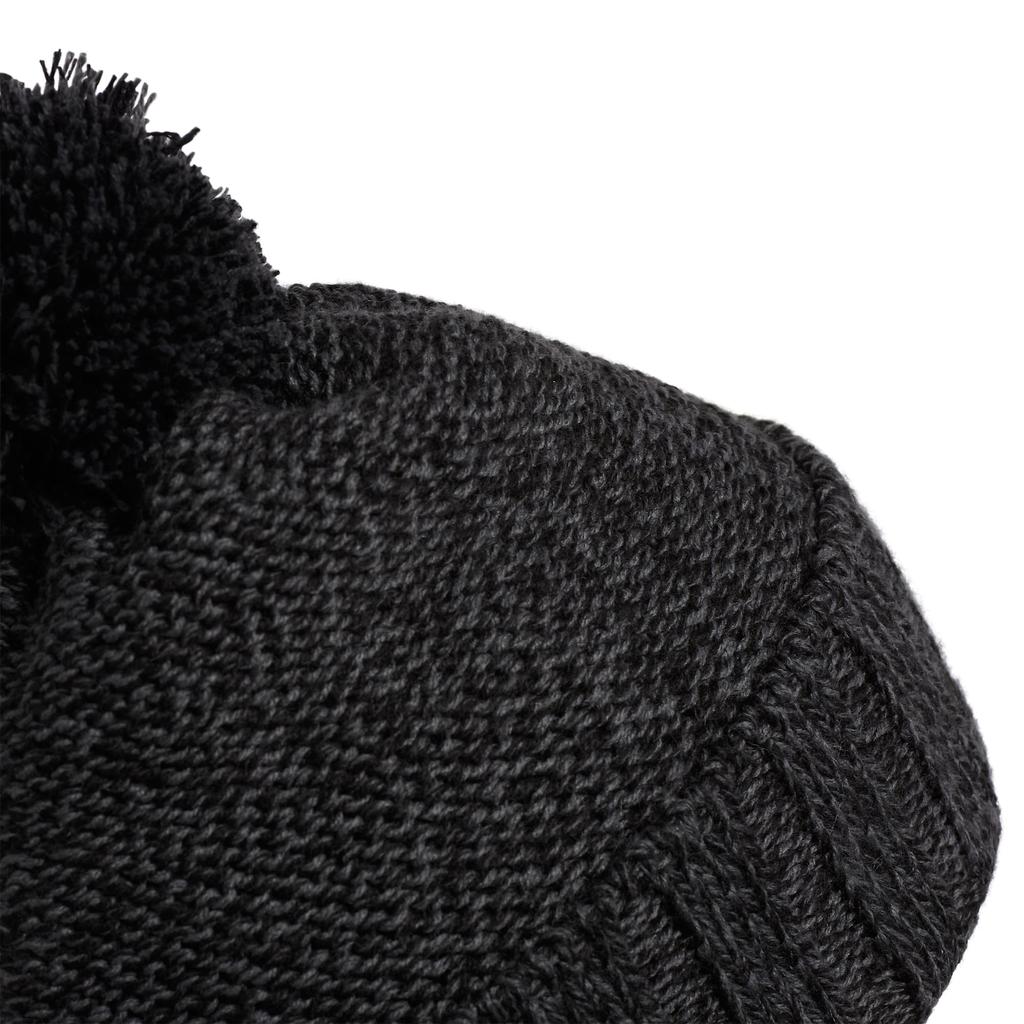 Adidas Recon Ballie One Size Men's Pom-Pom Beanie, Black/Gray-Six Marl/Black/White,