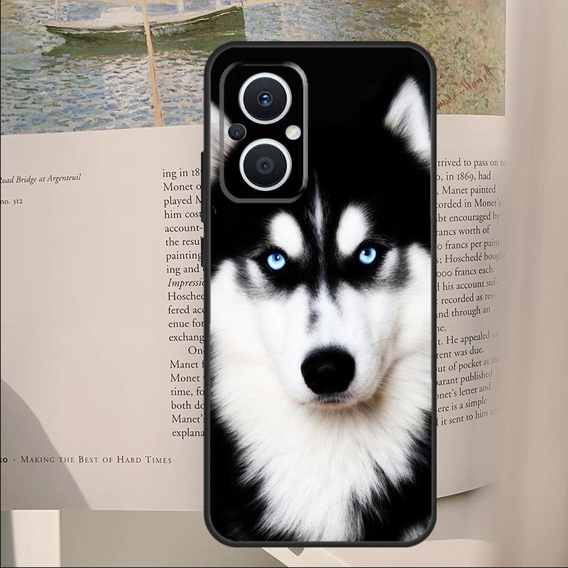 Animal Wolf Dog Husky Cover For OPPO Reno 11F 12F 13F 14F 10 11 12 13 14 Pro 7 8 Lite OPPO Find X6 X8 X9 Pro Case