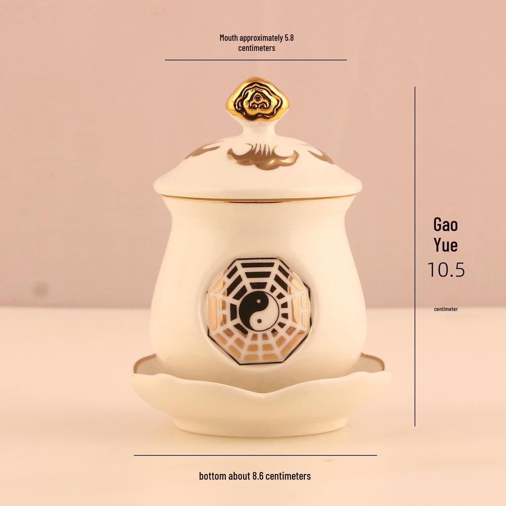 Keramische Opferbecher für Buddha, Guanyin und den Gott des Reichtums - Klein, Perfekt für Weihwasser und zum Anziehen von Reichtum.