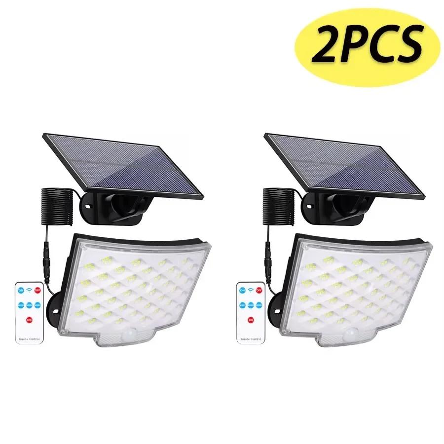 106 LED Solar Motion Light Outdoor Separate Panel Solar Flood Lights 4 Working Modes for Garden Garage Waterproof Wall Lights