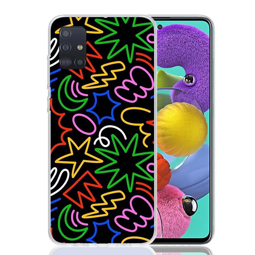 Simple Pattern Graffiti Phone Case for Samsung Galaxy A52 A51 A50S A12 A22 A32 A72 A10S A30S A31 A71 Note 20 Ultra 10 Plus S10 G