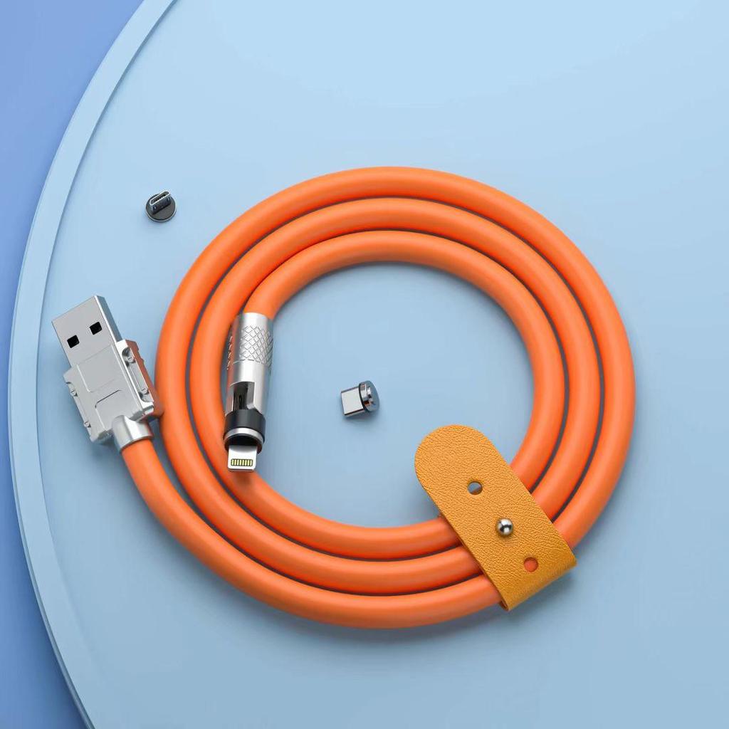 Baxiilu 540° Magnetic Rotating Cable 120W Fast Charge for iPhone