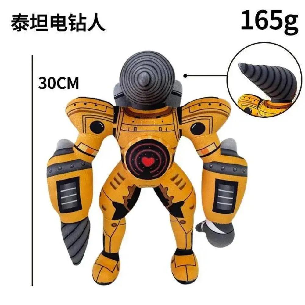 Skibidi Toilet Titani TV Man Speakerman Cameraman Peluche Titani Drill Man Clock Speaker Man Camera Man Peluche Giocattolo Morbido