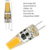 Lxcom Lighting G4 LED Bulb 12V Bi-Pin Base 1.5W LED COB Light Bulbs (10 Pack) 10W Halogen Replacement Warm White 3000K T3 G4 Base No Flicker for
