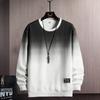 Crew Neck Sweater Men'S New Trendy Brand Spring And Autumn Long-Sleeved Bottoming Shirt Top And Clothing Casual Gradual Change Crew Neck Sweater Men'S