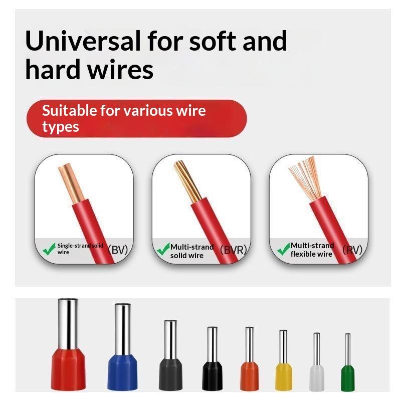 200 To 1900Pcs Electrical Tube Insulated Terminal Kit Ve Tubular Crimp Terminals Efficient Terminal Connectors