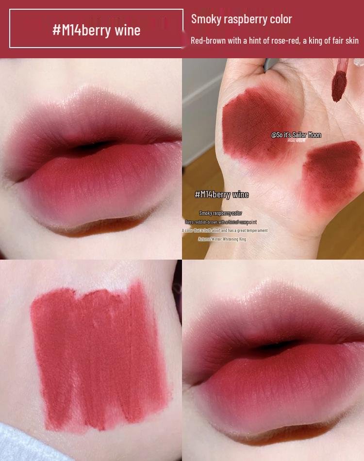 

AKF Lip Mud: Women s Matte Velvet Whitening Non-Stick Lipstick & Gloss, M07 Niche Color.