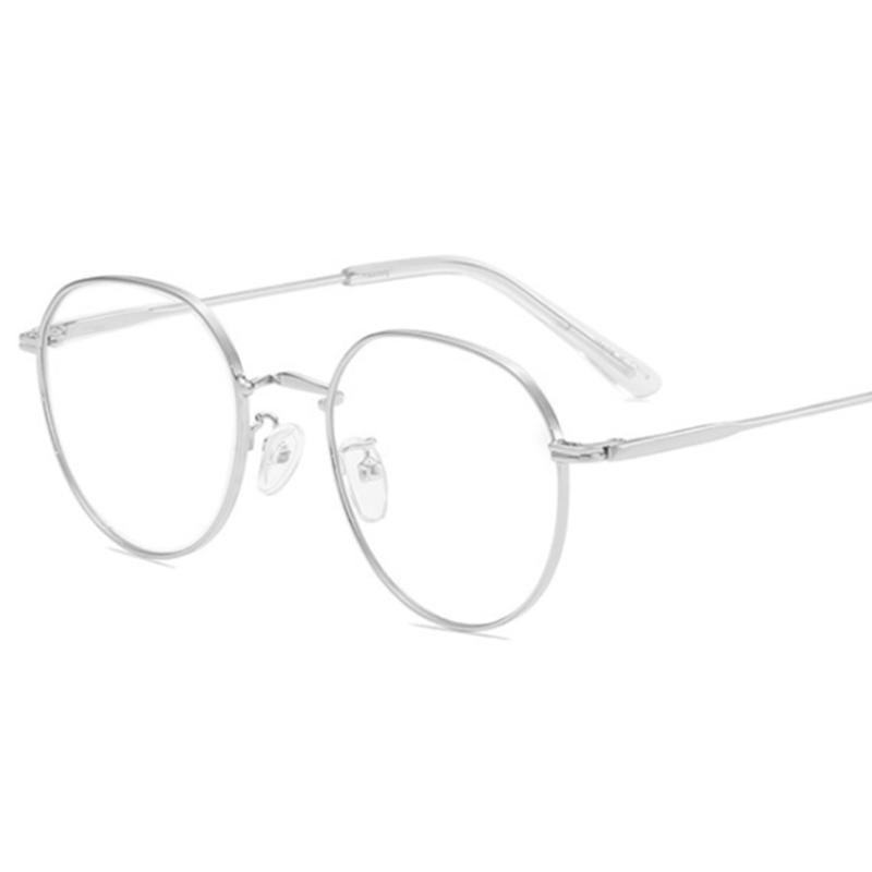 

Очки для близорукости овальной формы с защитой от синего света, женские, металлические, круглые, для плохого зрения, рецептурные очки от 0 -0.5 -0.75 до -6 0