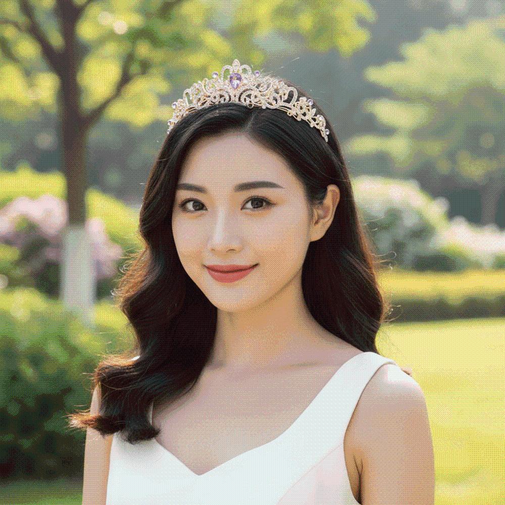 Trendy Vintage Baroque Crown Golden Shiny Queen Tiara Crown Hair Ornaments Alloy Ancient Greece Tiara Party