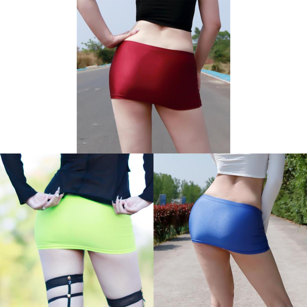 Einfarbiger High-Stretch Bodycon-Rock für Sommer-Mode und täglichen Gebrauch