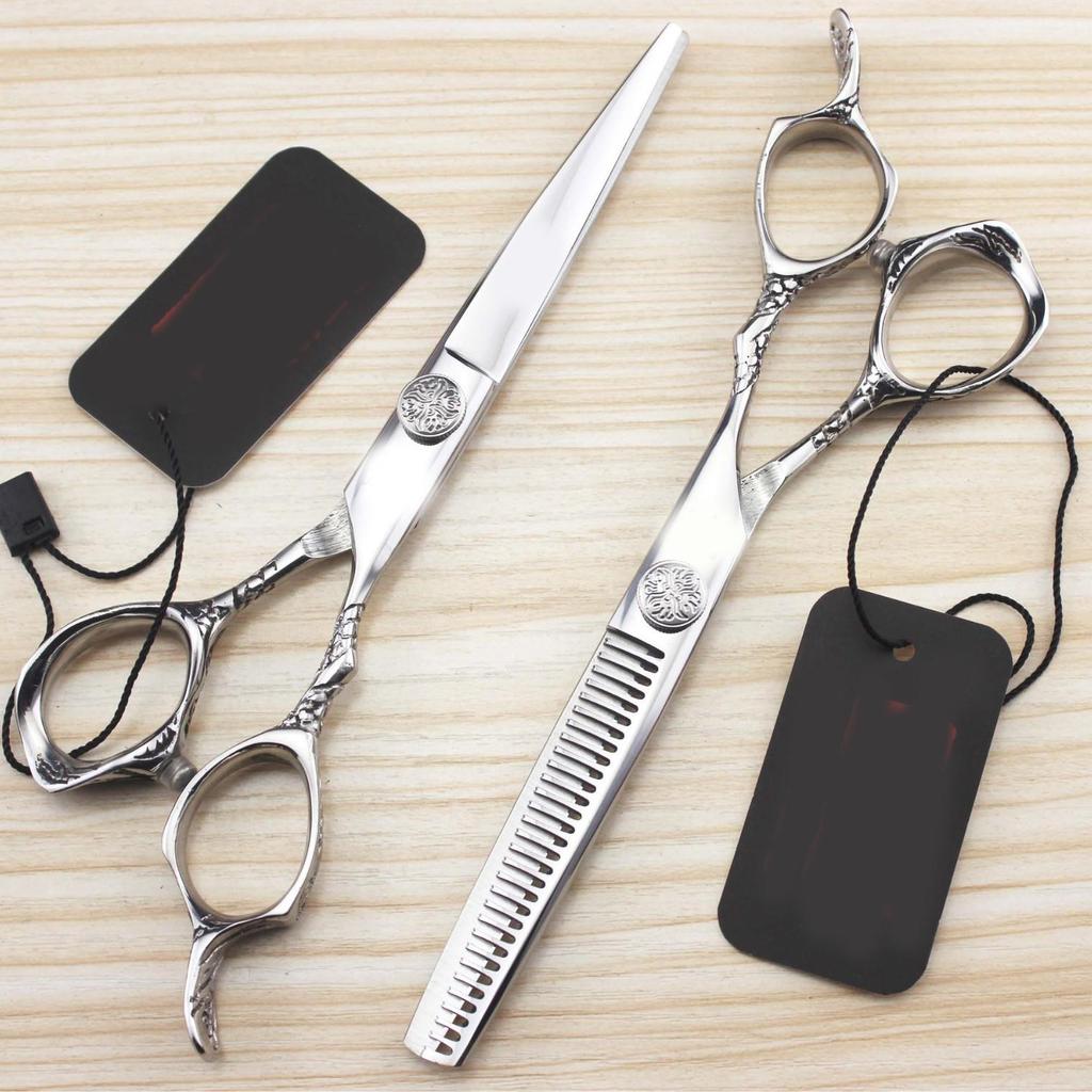 6.0 Inch Huo Xiao Long Barber Scissors Set - Straight, Bangs, and Thinning Shears.