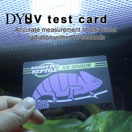 UV Sensor Reptiles Simple Effective Cartoon Lizard Pattern 10 Seconds Quick Supplies Test Reusable UVB Tester Fluorescent Lamp Card Pet