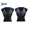 Women Body Chain Versatile Rhinestone Chest Multi Layer Design Lightweight