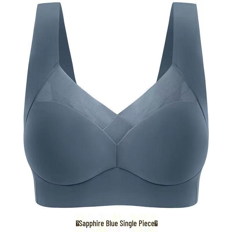 Bezešvá sportovní podprsenka z ledového hedvábí plus size s vycpávkou - Vesta bez kostic pro ženy