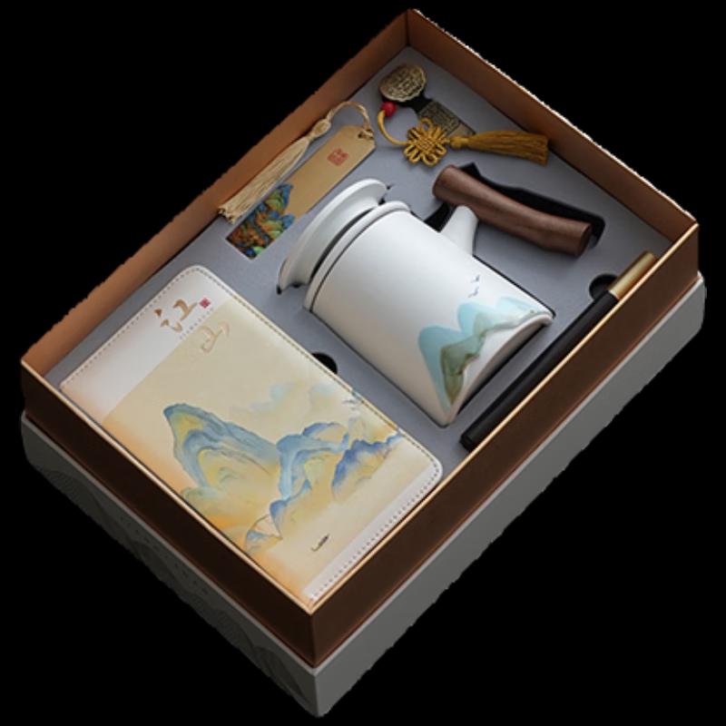 Wo Ding National Tide Cultural & Creative 5-Piece Gift Set Cangmu Cup A6 Notebook Set
