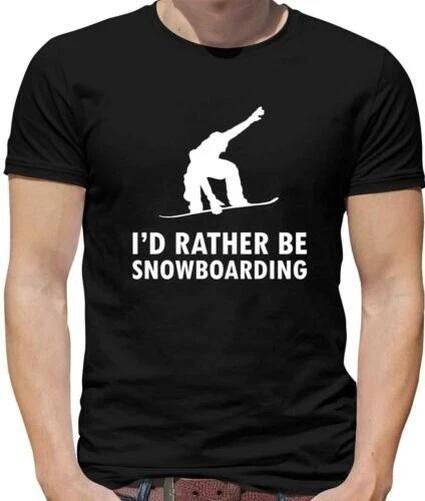 I d Rather Be Snowboarding Mens T-Shirt - Snowboarder - Snowboard - Snow - Board 4XL