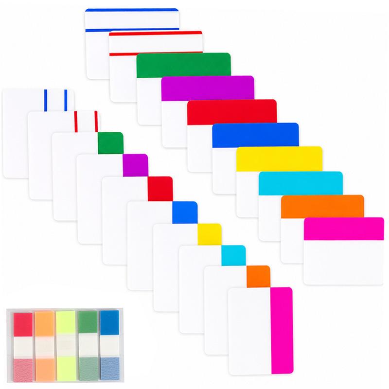 Reusable Waterproof Transparent Sticky Notes - Creative Fluorescent Index Tabs and Classification Labels