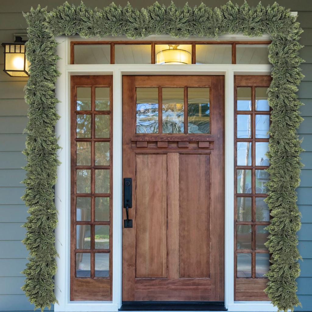 Christmas Decorations Cedar Garland 6FT Real Green Garland For Christmas Party Table Mantle Wall Indoor Outdoor