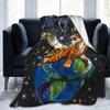 Dragon Tiger Print Soft Warm Throw Blanket Cartoon Animals Pattern Lightweight Flannel Bed Blanket Boy Teenagers Adults Blankets