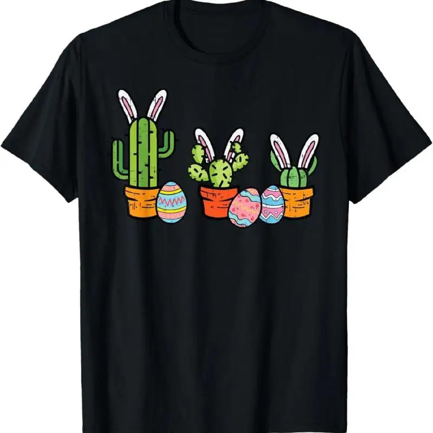 Easter Cactus Bunny Succulent Plant Mexican Kids T Shirt S
