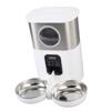Automatic Cat Feeders for Two Cats 5L Capacity Visable Window Quantitative Feeding Stainless Steel 2 Bowls Timed Pet Food Dispenser