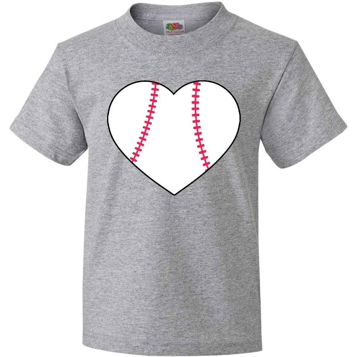 Inktastic Heart Shaped Baseball Youth T-Shirt Sports Lover I Love Season Sport 100