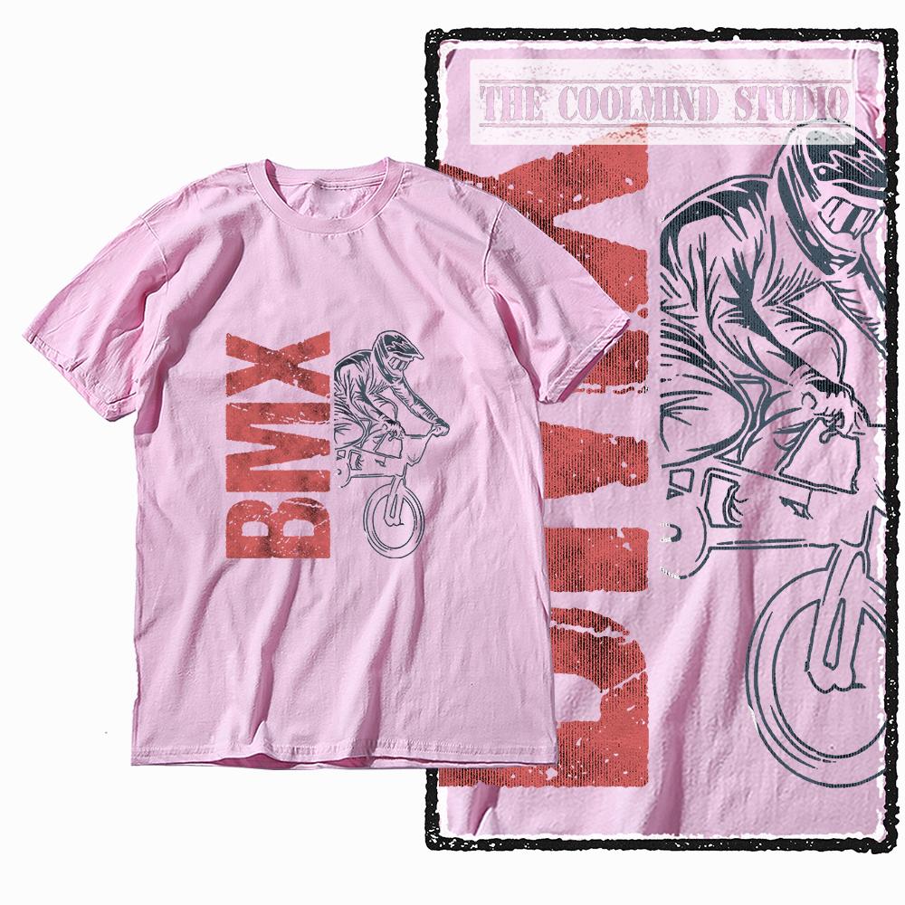 Coolmind Z1119 R 100% Cotton bMX  Graphic Men T Shirt Cotton Streetwear Retro Tshirt for Men Tee Shirt