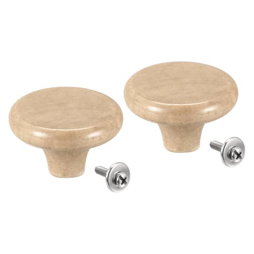 

uxcell Universal Pot Lid Knob, Wooden Replacement Knob for Pot Lids, 50x32mm, Pack of 2