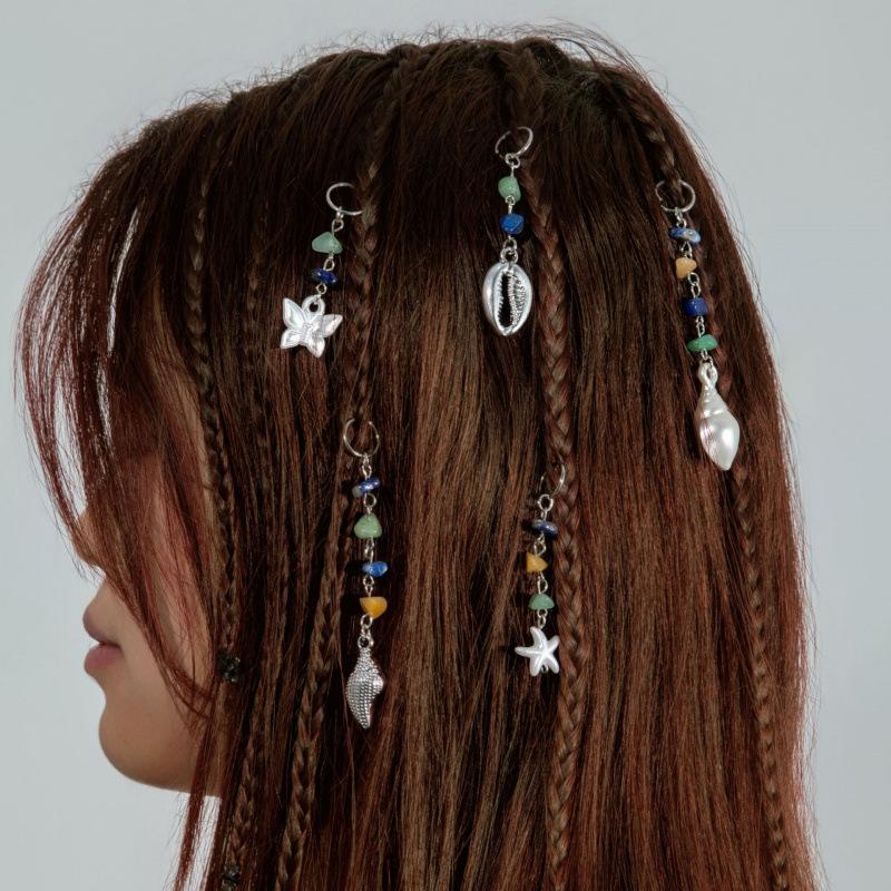 Accessories, Beach Conch Shell Braided Headwear Ins Punk Trend Braided Hair Dirty Braided Hair Accessories