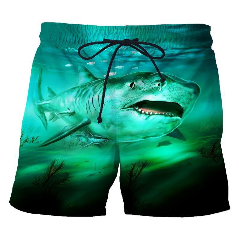 3D Print Shark Short Pants For Men Summer Personality Animal Unisex Harajuku Beach Shorts Vacation Surfing Swim Trunks Clothing