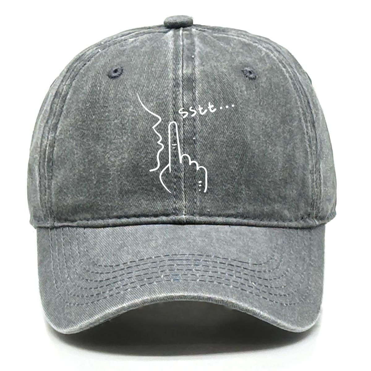 

Do Not Speak Gesture Print Adjustable Baseball Cap Gorra Hombre Washed Cotton Trendy Snapback Baseball Caps Outdoor Hats сірий