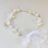 High Quality1/3/4 Pieces Girls' White Flower Crown with Artificial Pearls - Suitable for Daily Wear, Parties, Birthdays, Dances and Other Occasions