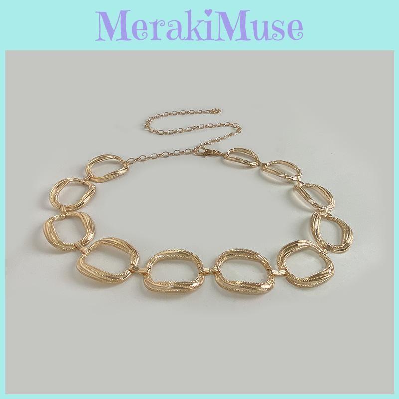 Chain Waist Fashion For Women With Metal Geometric Pattern And Style Classic
