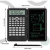 Scientific Calculator with Writing Tablet, Protable Foldable Calculator Notepad 2 in 1 LCD Science Calculator Notepad Professional Financial
