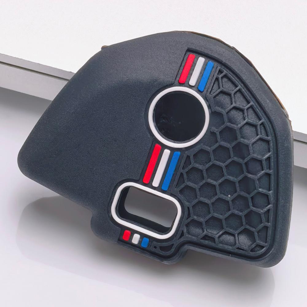 Honeycomb Motorcycle Key Cover for BMW G310R G310GS F750GS F850GS R1200GS R1200RT Honeycomb Texture Racing Stripe Motorbike Key Sleeve Accessory