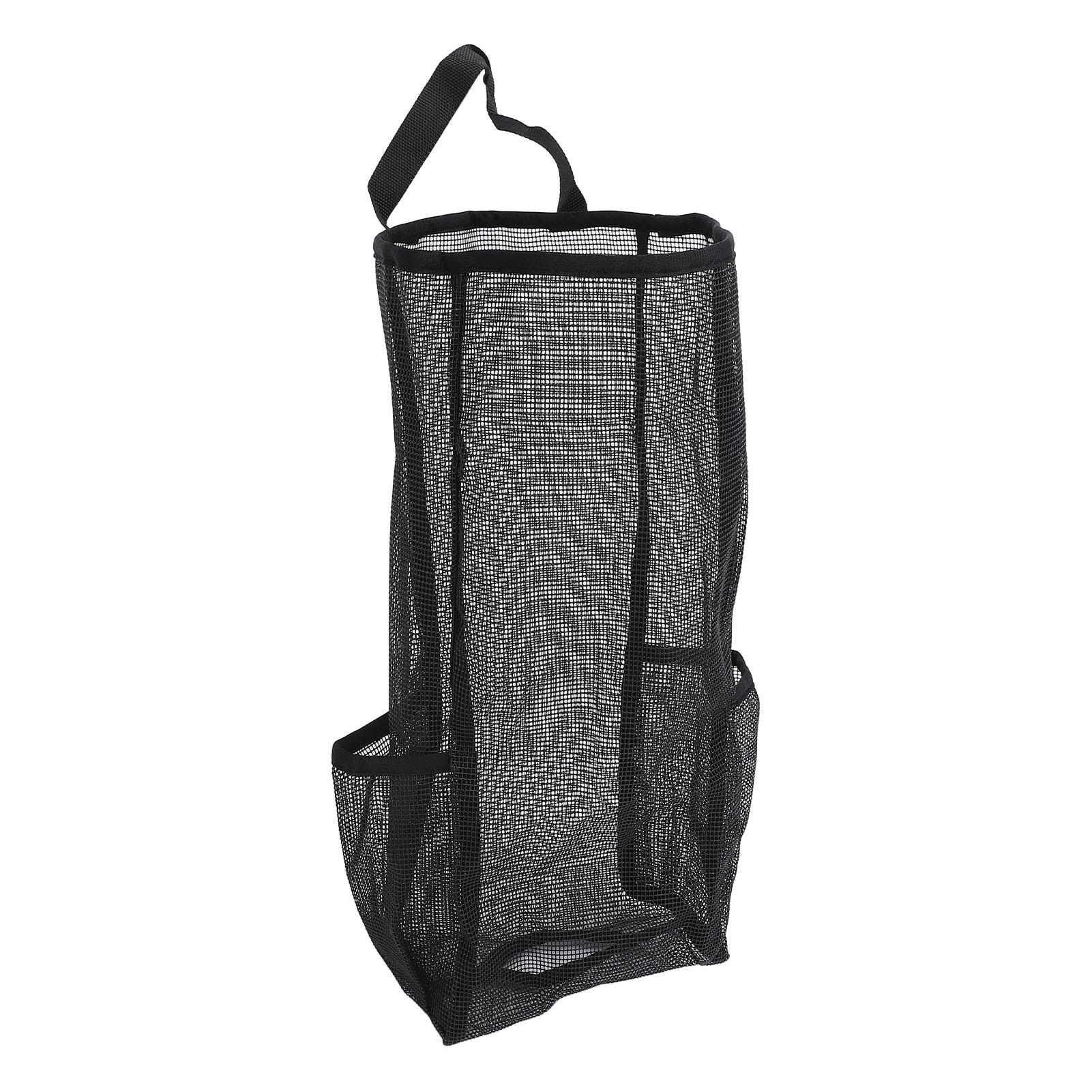 

Пластиковые держатели для пакетов Диспенсеры Полиэстер Подвесная сетчатая сумка для продуктов Пластиковые мусорные мешки Хранение