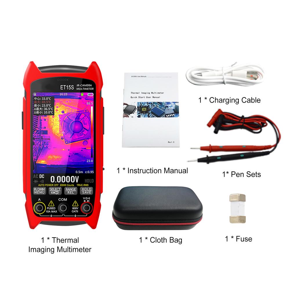 Thermal Imaging Multimeter Handheld Multimeter 3.5inches 320 * 480 Display 25Hz 50.0 degrees (H) * 37.2 degrees (V) FOV