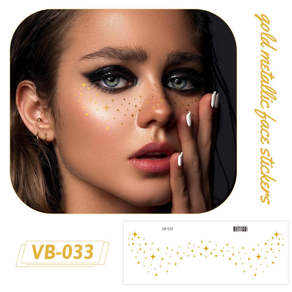 Ruikalong Gold Stamping Face Stickers: Freckle Style, Waterproof, Sweatproof, Eco-friendly