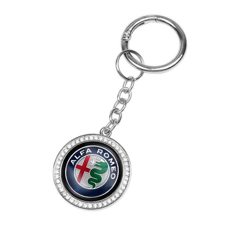 

Car Stickers For Alfa Romeo Metal Car Logo Key Chain Boutique Keychain Keyring Pendant Car Interior For Alfa Romeo 4C 159 166 Sp