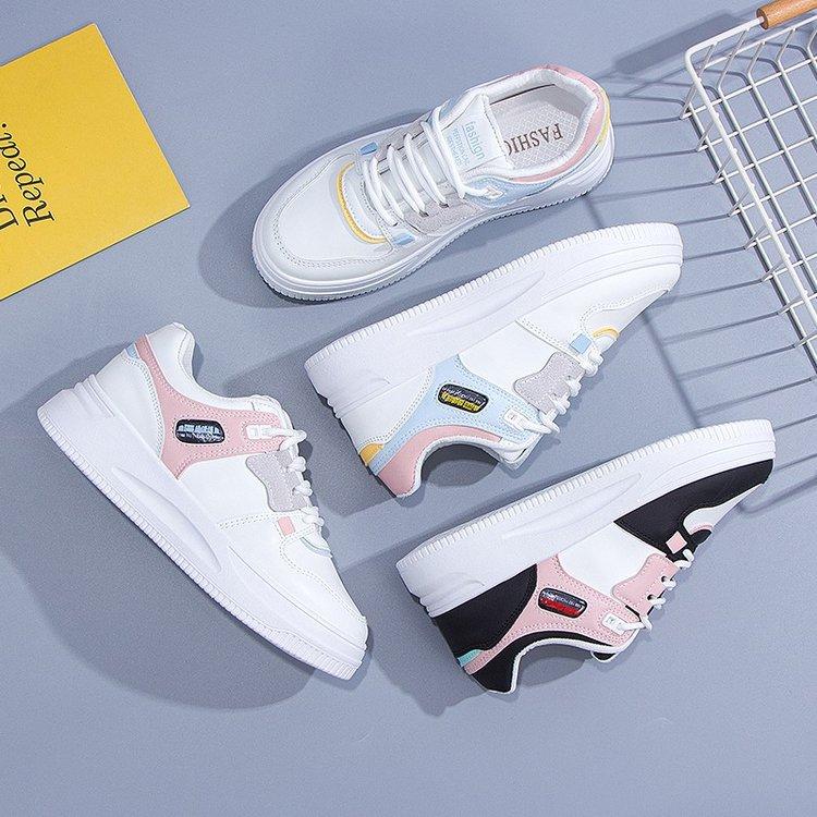 Casual versatile thick baseplate shoes sports color matching white shoes women's spring 2025 new popular casual shoes children