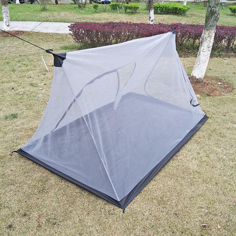 Four-Season A-Frame Camping Tent with Mosquito Net, Bottom Zipper Door, and Portable Insect Protection for Outdoor Use