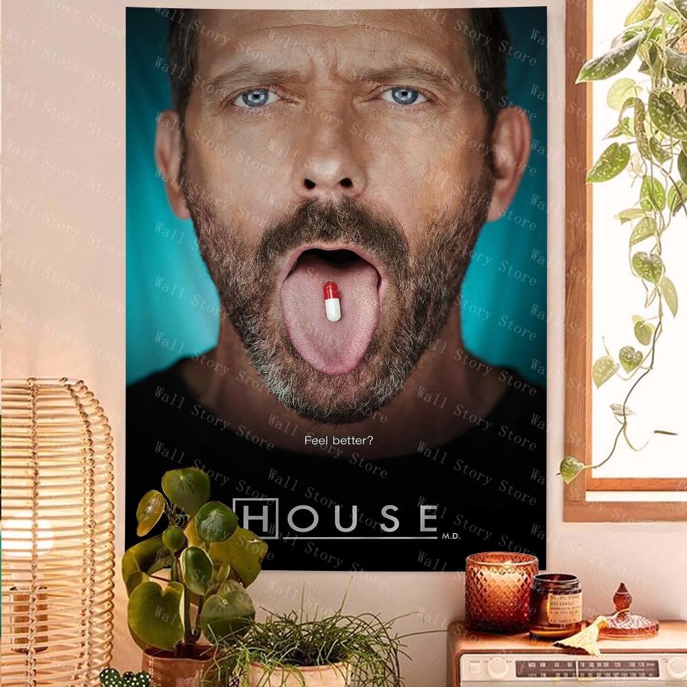 House MD TV Printed Large Wall Tapestry Wall Hanging Decoration Household Decor Blanket Living Room Tapestry Bedroom Tapestry