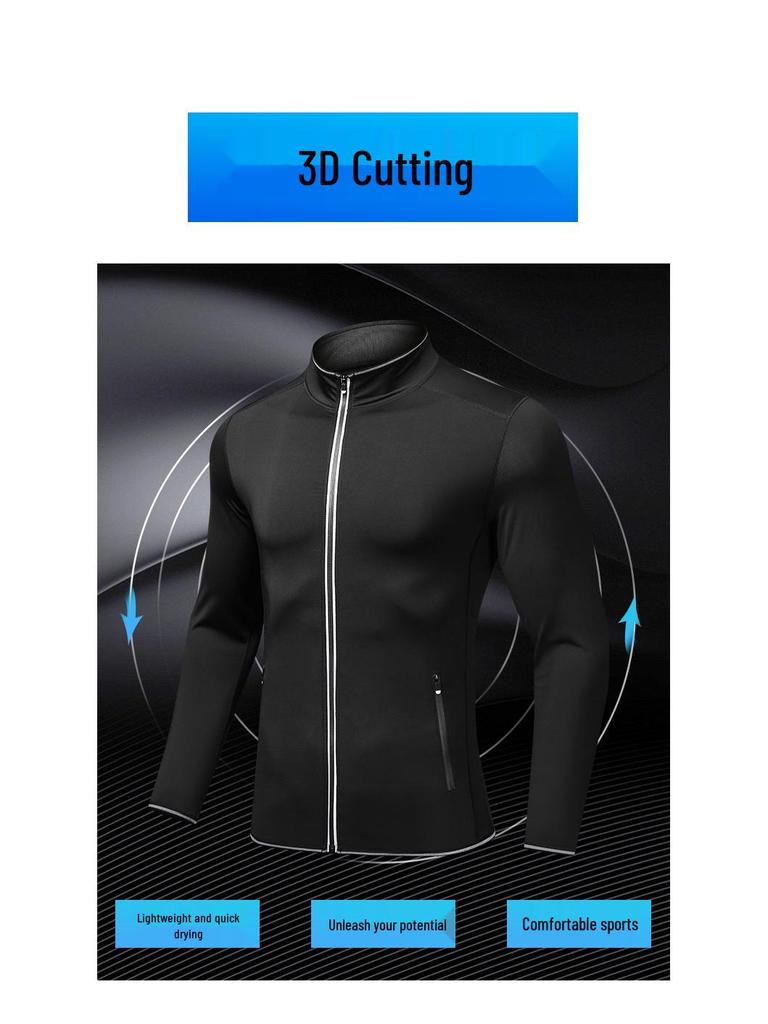 Men's Quick-Dry Reflective Running & Fitness Suit - 4-Piece Set