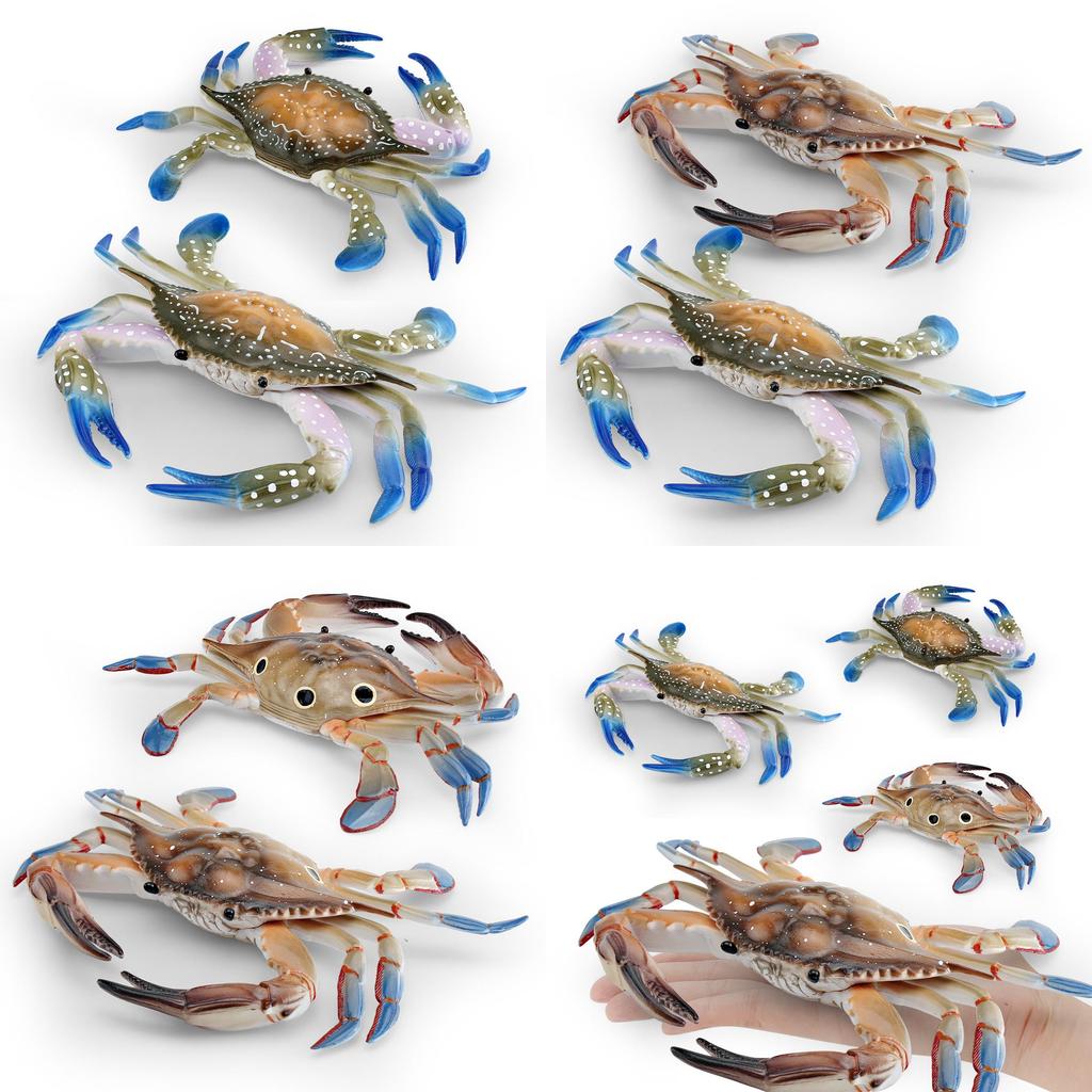 Large Pvc Marine Animal Model Crab Aquarium Ornament For Marine Life Decor