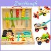 Conjunto de Parafusos e Porcas para Bebês Montessori Brinquedo de Construção de Madeira Para Aprendizagem Precoce