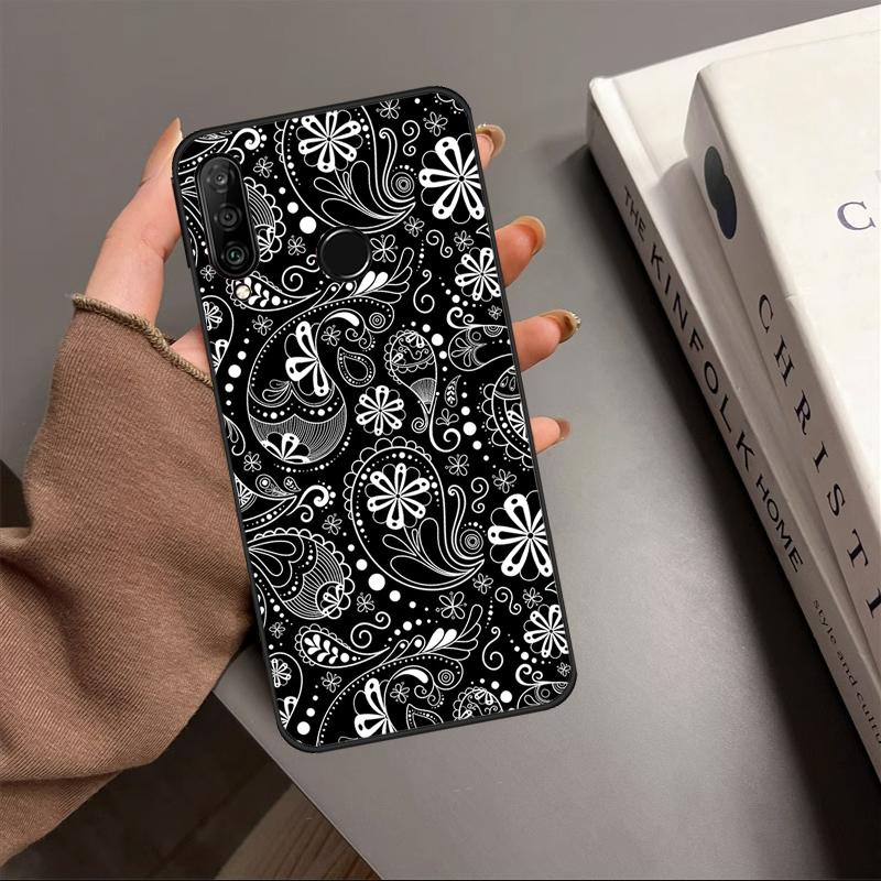 Paisley Bandana Hoesje Voor Huawei P40 P20 P30 Lite P60 Pro Nova 12i 12s 11i 10 9 SE 5T Y91 Y90 Y60 Y70 Y72 Y61