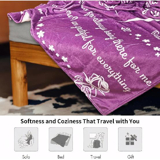 Gifts for Mom, Birthday Gifts for Mom,Best Mom Gifts for Mothers Day,New Mom Gifts for Women, Super Soft Flannel Throw Blankets for Christmas