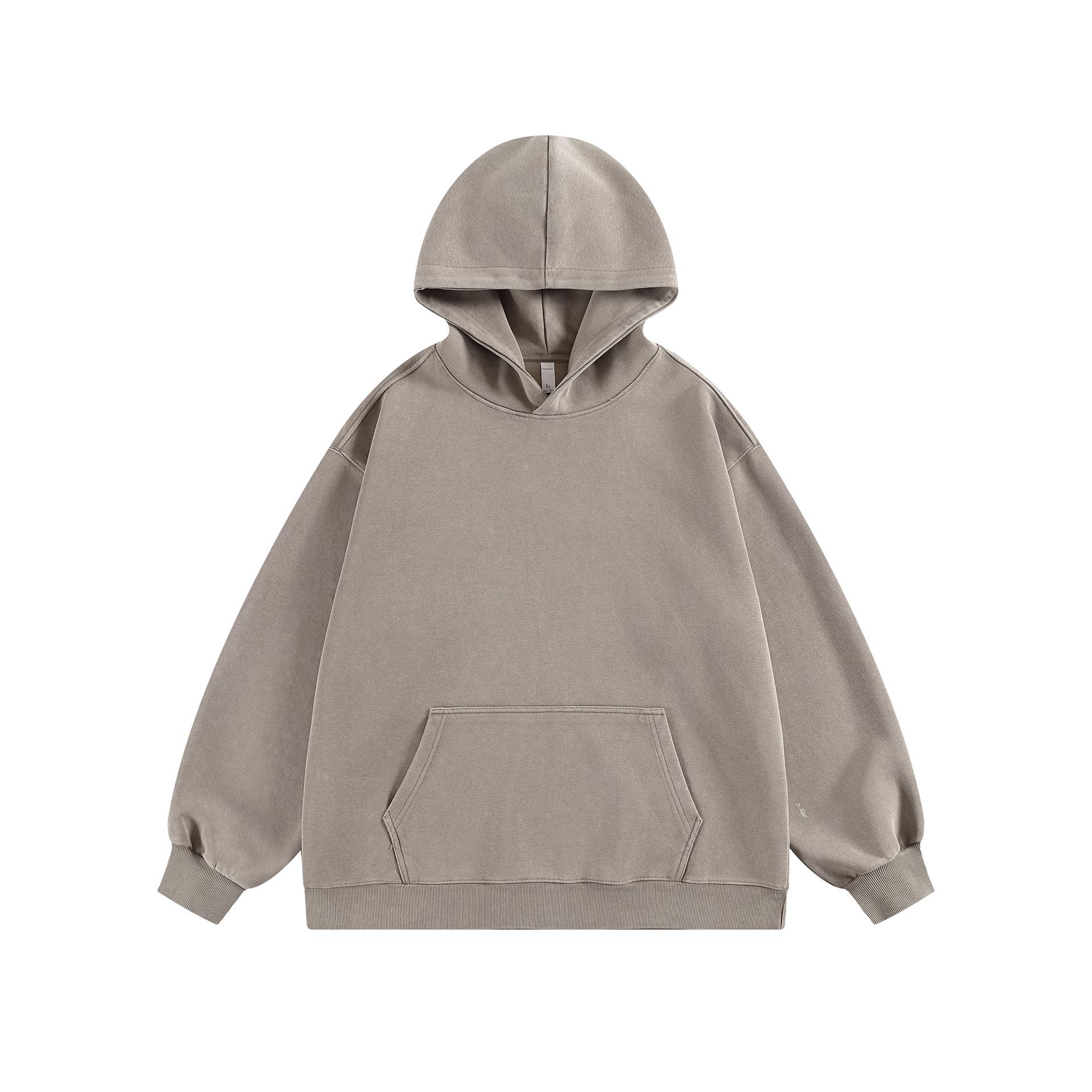 Unisex Double-Layer Hooded Sweatshirt, Casual Loose Fit, Cloud Velvet Brushed, Fine 420g Cotton, Soft Outer Layer XXL