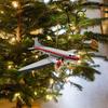 Small Airplane Model Christmas Decorations Xmas Tree Hanging Ornament for Themed
